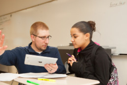 Student and teacher practice new techniques