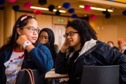 Teens exchange words at conference