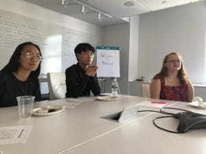Teen summer interns hear from MullenLowe employees in their downtown office