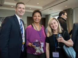 Jim Tierney with Danielle Allen and Meredith Goldstein