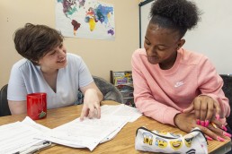 Writing Centers Tutor with Student