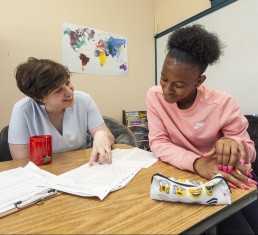 Writing Centers Tutor with Student