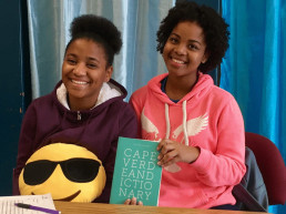 Writing Center Students with Cape Verdean Dictionary