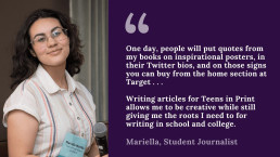 Student mariella smiling