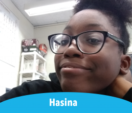 Hasina smiling