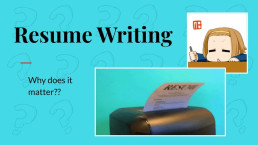 Power Point Slide: Resume Writing