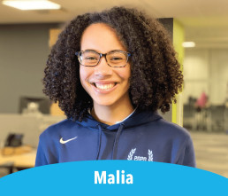 Malia smiling student