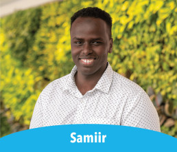 Samiir smiling student