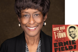 carmen fields headshot with books