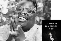 Headshot of Porsha Olyaiwola and attached image of cover of Porsha's book,